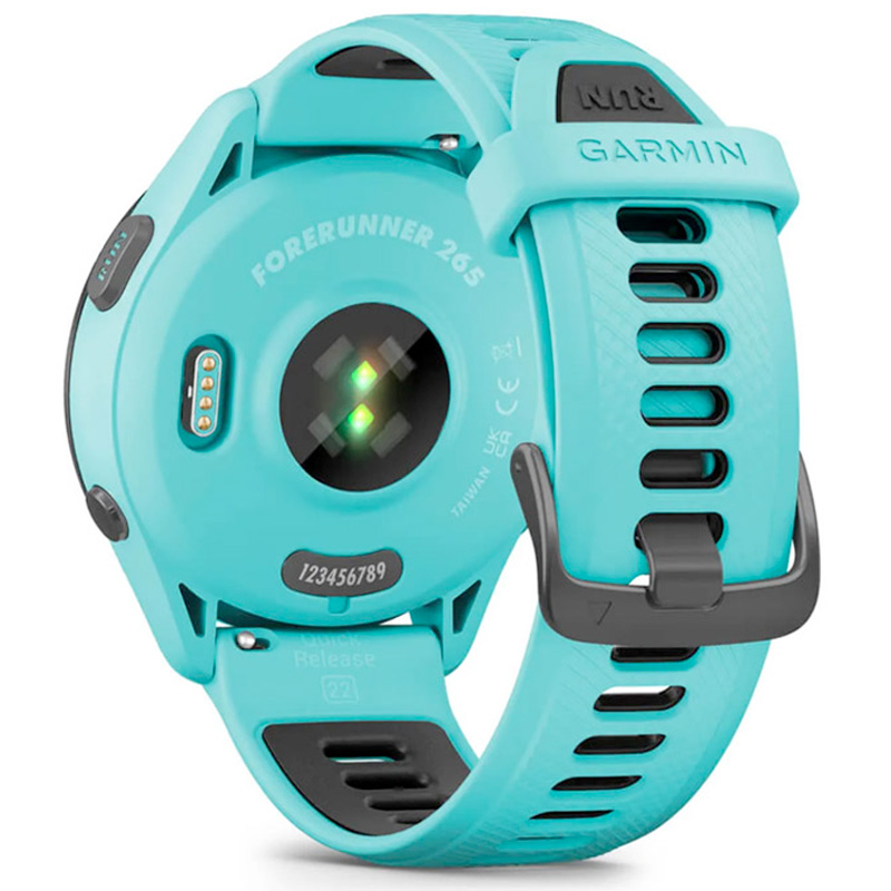 Smartwatch Garmin Forerunner 265 46mm Negro Con Carcasa En Turquesa Y Correa De Silicona Turquesa / Negro