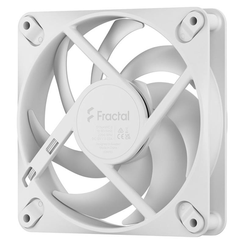 Ventilador Fractal Design Dynamic 3 Reverse 120mm Blanco