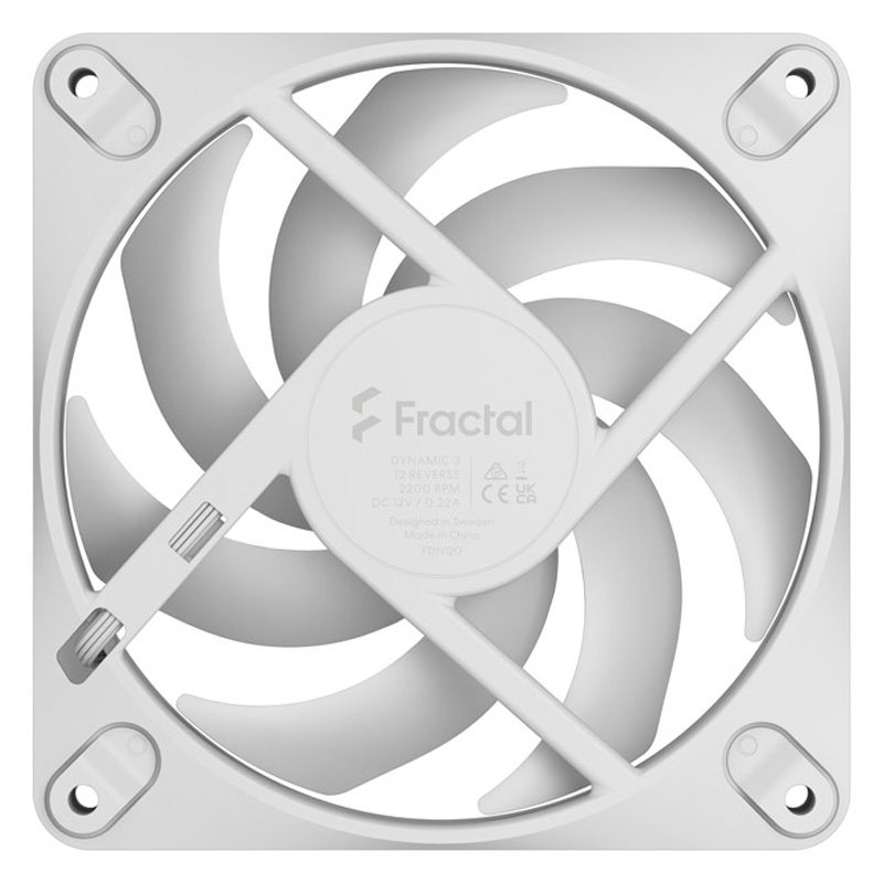 Ventilador Fractal Design Dynamic 3 Reverse 120mm Blanco