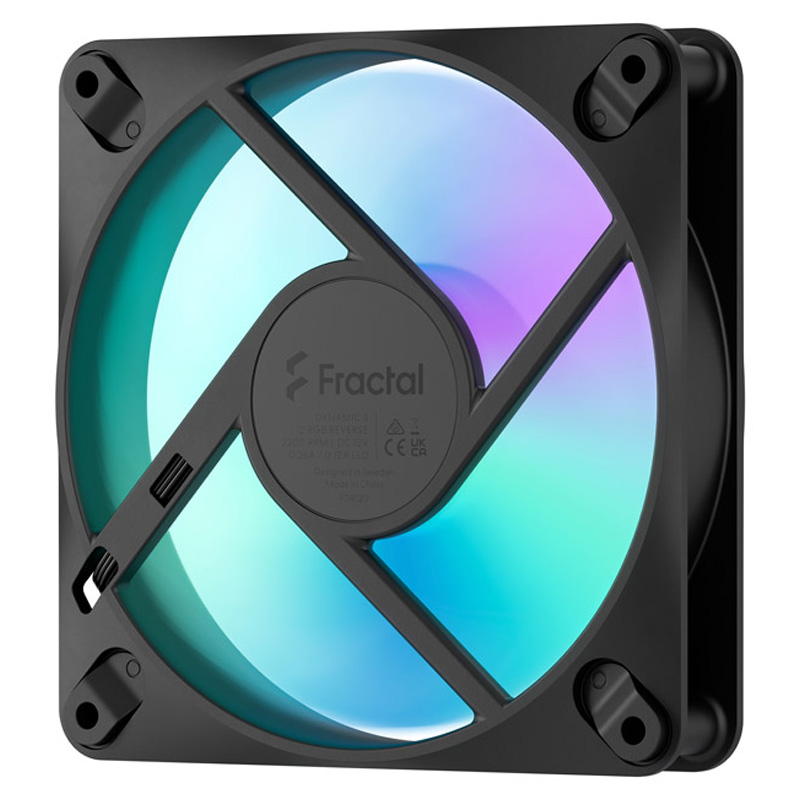 Ventilador Fractal Design Dynamic 3 RGB Reverse 120mm Negro
