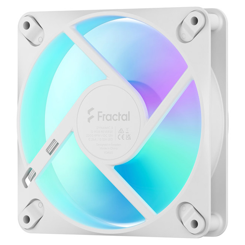 Ventilador Fractal Design Dynamic 3 RGB Reverse 120mm Blanco