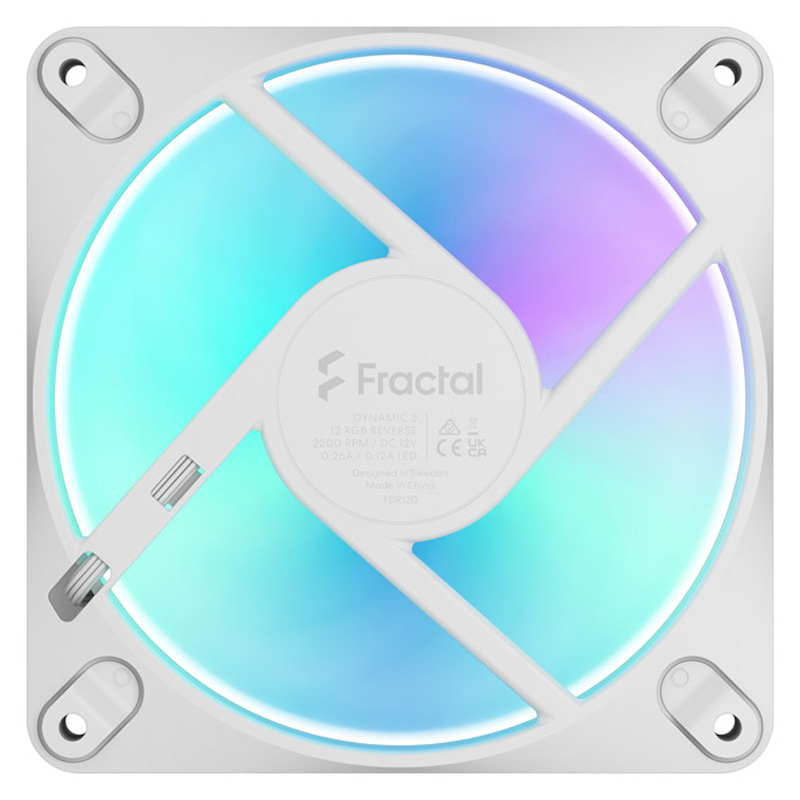 Ventilador Fractal Design Dynamic 3 RGB Reverse 120mm Blanco