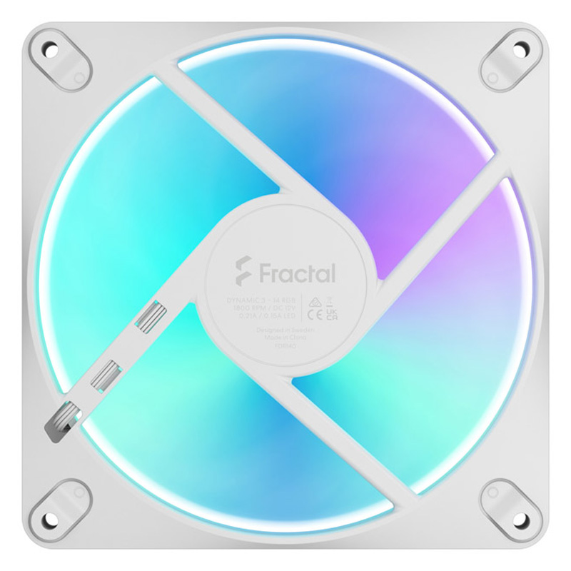 Ventilador Fractal Design Dynamic 3 RGB 140mm Blanco