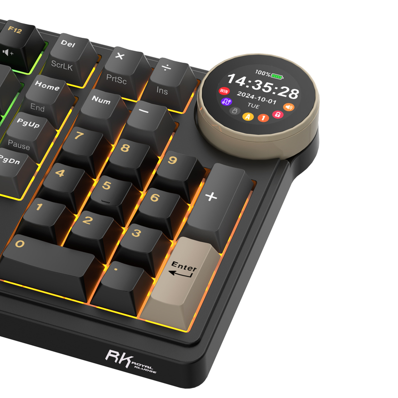 Teclado Royal Kludge RKN99 Tri Mode ISO-ES RGB Hot-Swappable Switch Cream Phantom