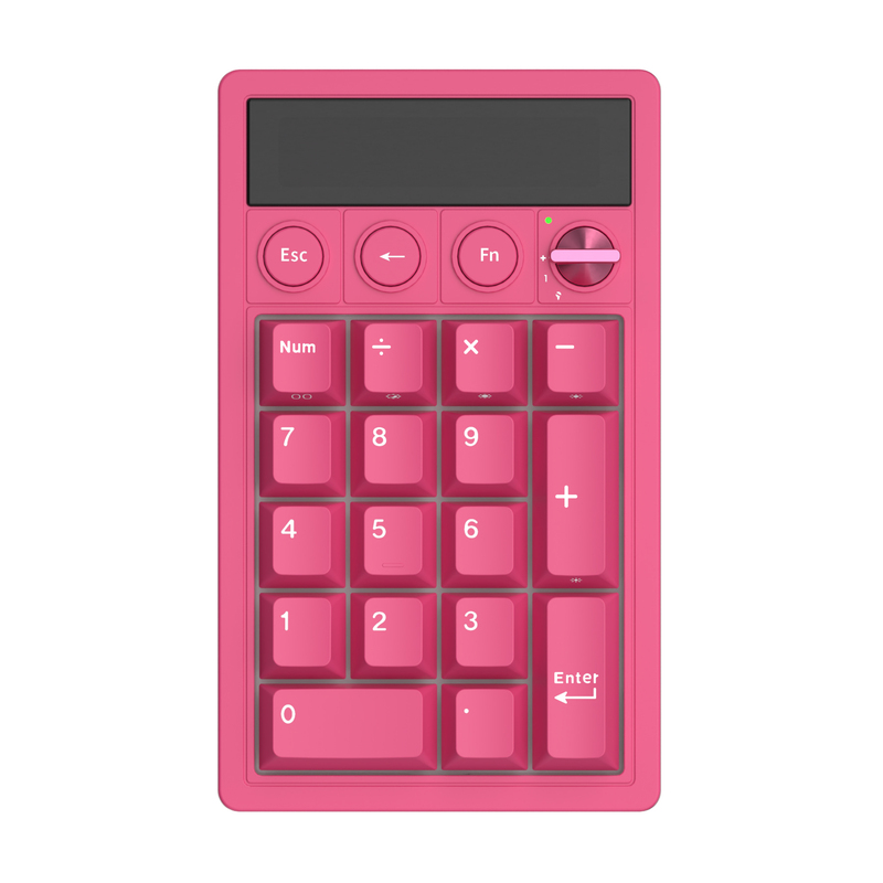 Teclado Royal Kludge RKM20 RGB Hot-Swappable Switch Cream Berry Red