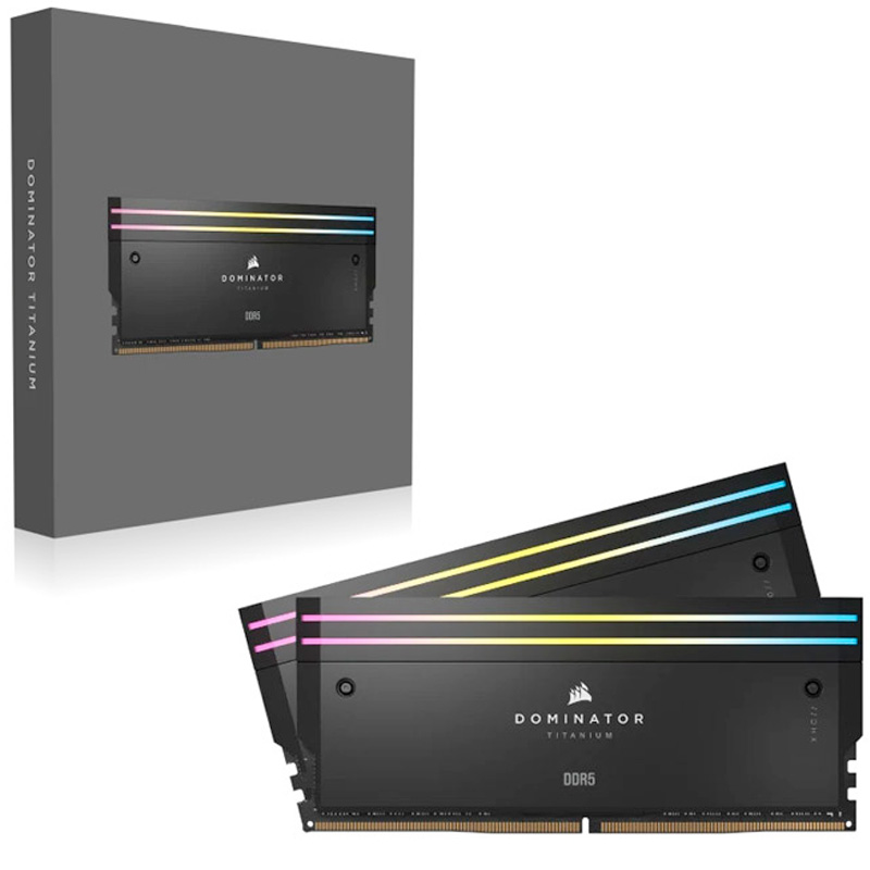 Memoria DDR5 Corsair Dominator Titanium RGB 48GB 2x24GB 7200MHz CL36 XMP Negro