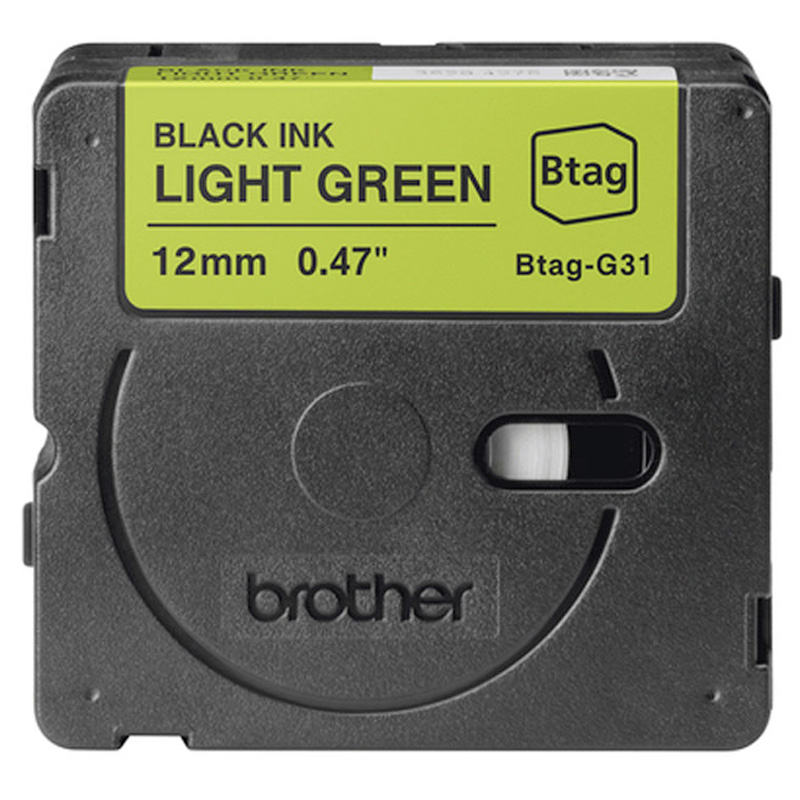 Casete de Cinta Brother BTAGG31 12mm x 4m Negro Sobre Verde