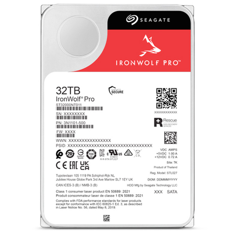Disco Duro Seagate IronWolf Pro NAS 32TB 3.5 pulgadas SATA 7200rpm