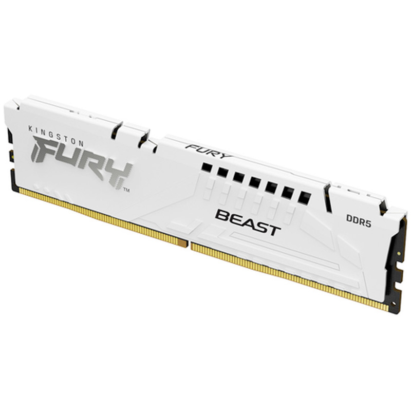 Memoria DDR5 Kingston Fury Beast 32GB 1x32GB 6000MHz CL30 EXPO Blanca