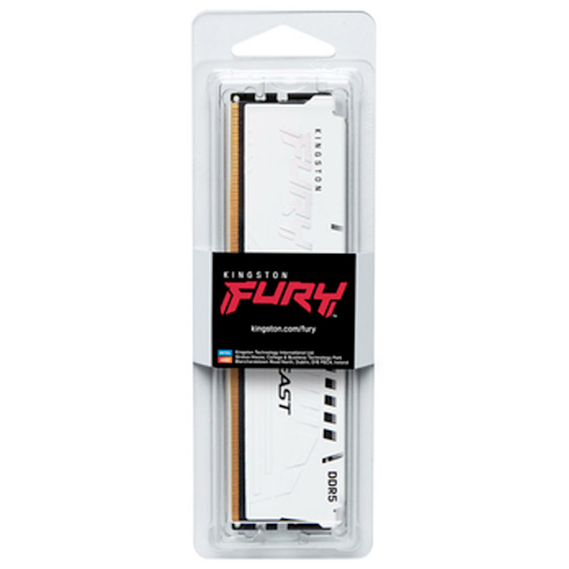 Memoria DDR5 Kingston Fury Beast 32GB 1x32GB 6000MHz CL30 EXPO Blanca