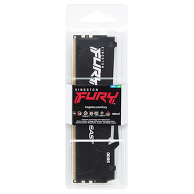 Memoria DDR5 Kingston Fury Beast RGB 32GB 1x32GB 6000MHz CL36 EXPO-XMP DIMM Negra