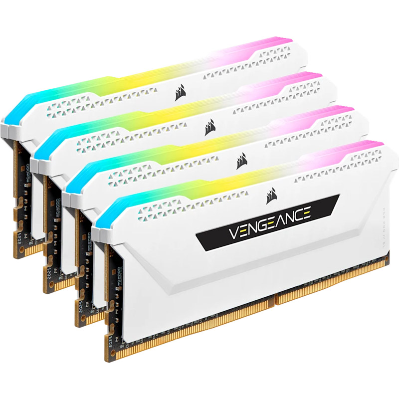 Memoria DDR4 Corsair Vengeance RGB Pro SL 64GB 4x16GB 3200MHz CL16 XMP Blancas