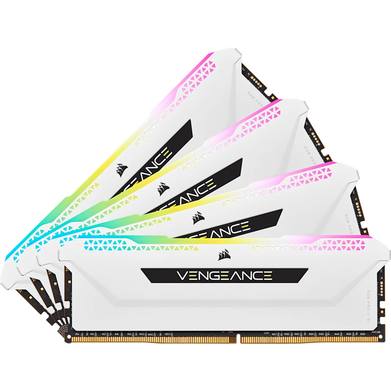Memoria DDR4 Corsair Vengeance RGB Pro SL 64GB 4x16GB 3200MHz CL16 XMP Blancas
