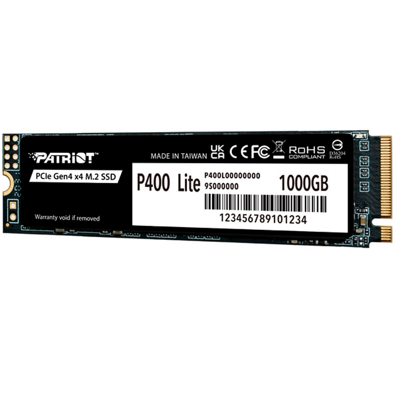 Disco Duro M.2 Patriot P400 Lite 1TB PCIe Gen4 x4 NVMe SSD