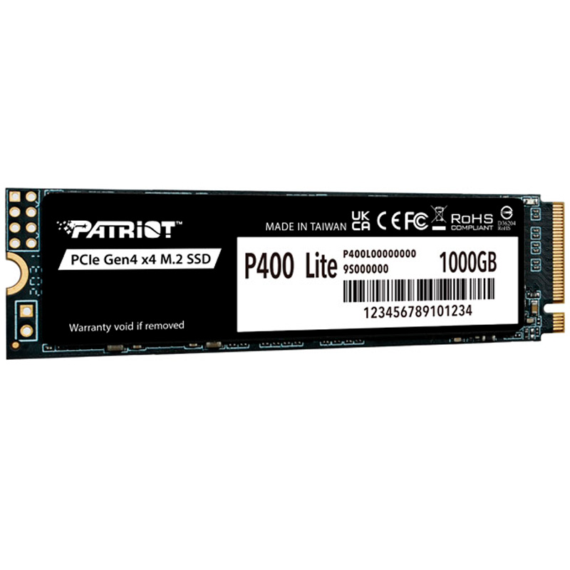 Disco Duro M.2 Patriot P400 Lite 1TB PCIe Gen4 x4 NVMe SSD