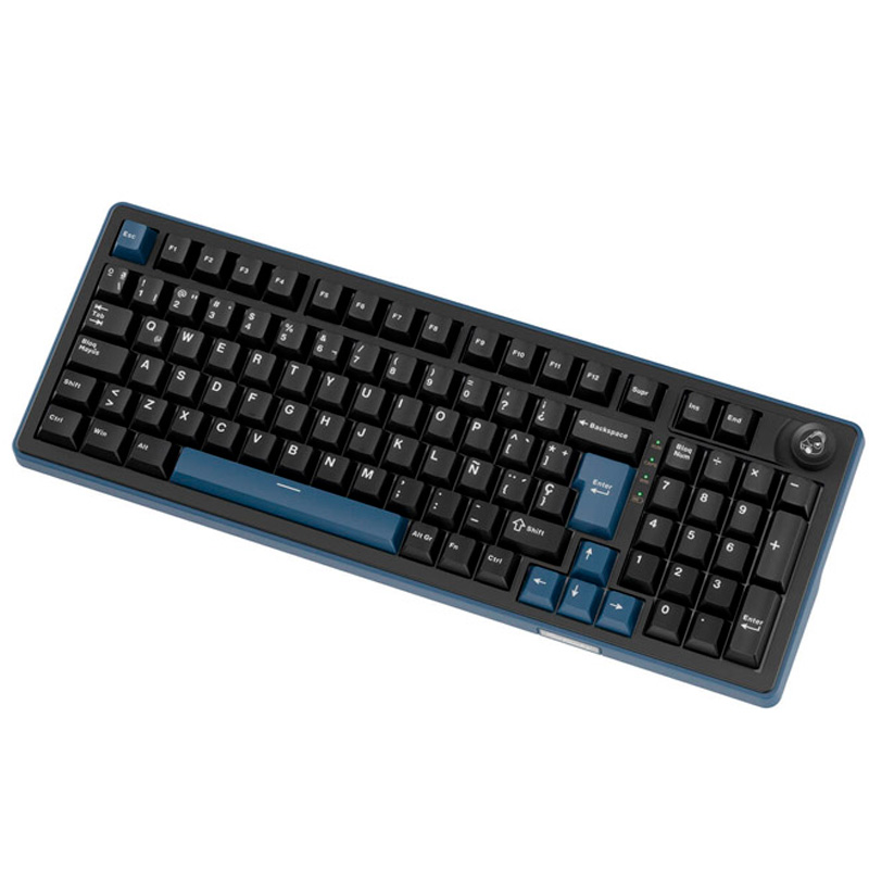 Teclado Ducky OK-M 98 RGB Tri-Mode Hot-Swap Inalámbrico 98% ISO-ES Switches KTT Baby Blue