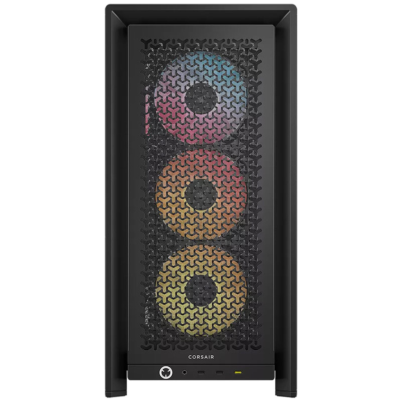 Caja/Torre Corsair Frame 4000D LCD RS ARGB Premium ATX Pantalla Táctil LCD 14.5 pulgadas Cristal Templado Negro