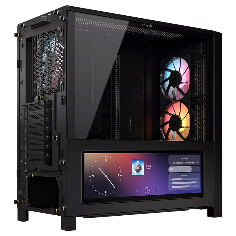Caja/Torre Corsair Frame 4000D LCD RS ARGB Premium ATX Pantalla Táctil LCD 14.5 pulgadas Cristal Templado Negro