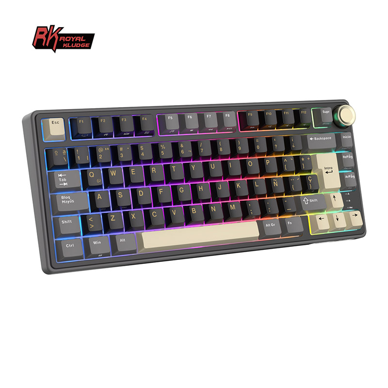 Teclado Gaming Royal Kludge R75 ISO-ES RGB Hot-Swappable Switch Silver Speed Phantom -