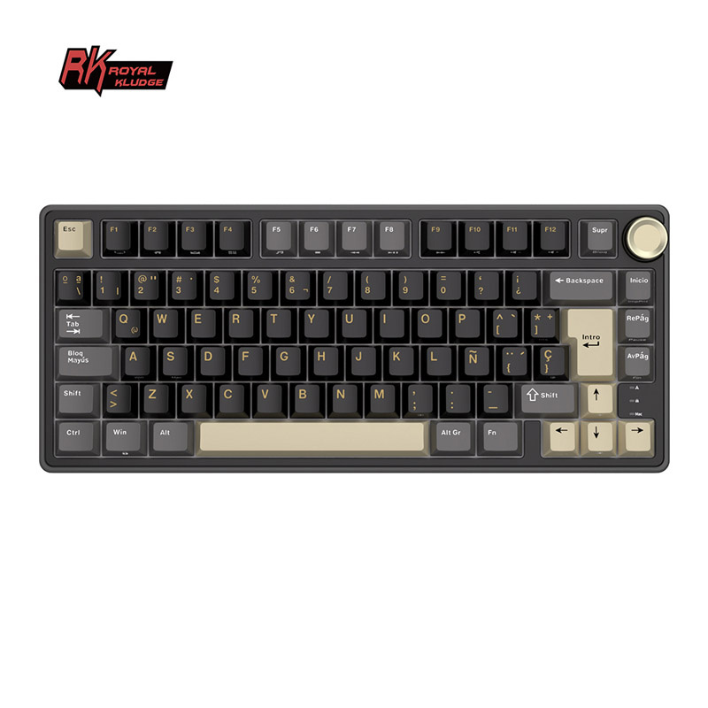 Teclado Gaming Royal Kludge R75 ISO-ES RGB Hot-Swappable Switch Brown Phantom -
