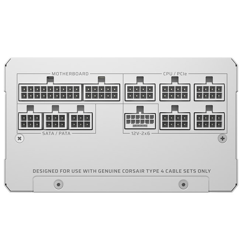 Fuente/PSU Corsair RM1200e Cybenetics Platinum 1200W ATX 3.1 PCIE 5.1 Modular Blanca