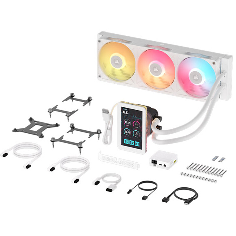 Kit Refrigeración Líquida Corsair iCUE LINK TITAN II 360 RX LCD RGB Blanco
