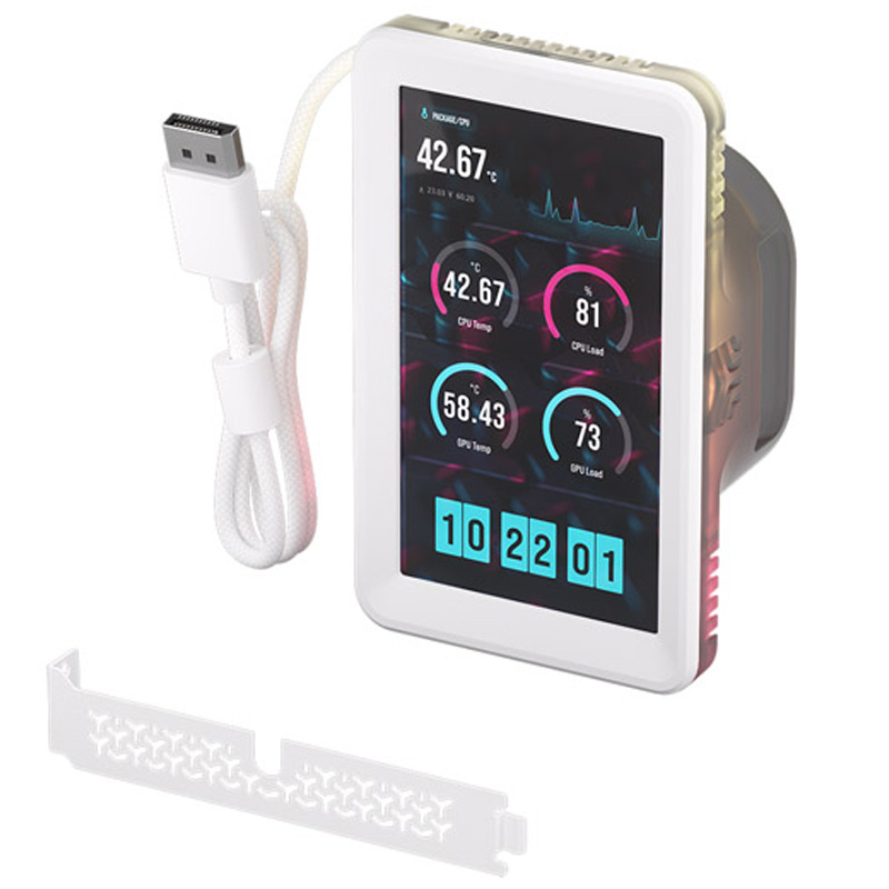 Pantalla LCD Corsair iCUE LINK 5 pulgadas LCD RGB Blanco