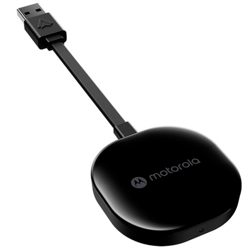 Adaptador Motorola MA1 Android Auto Inalámbrico Para Coche Licencia Oficial Google Negro Azabache
