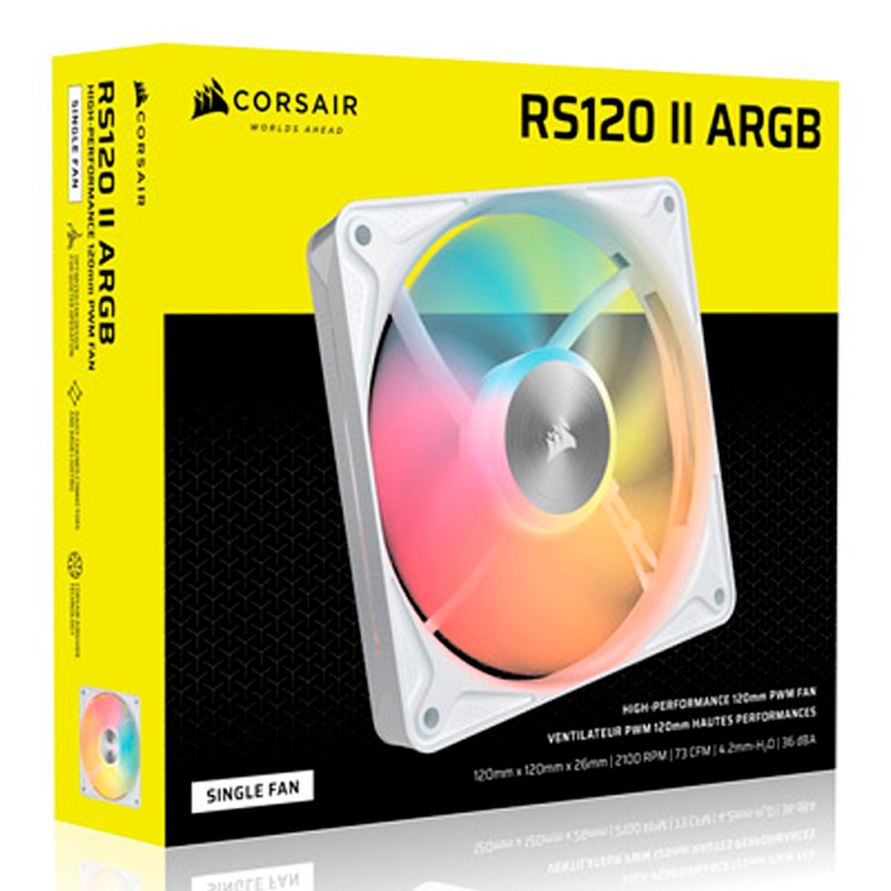 Ventilador Corsair RS120 II ARGB Blanco