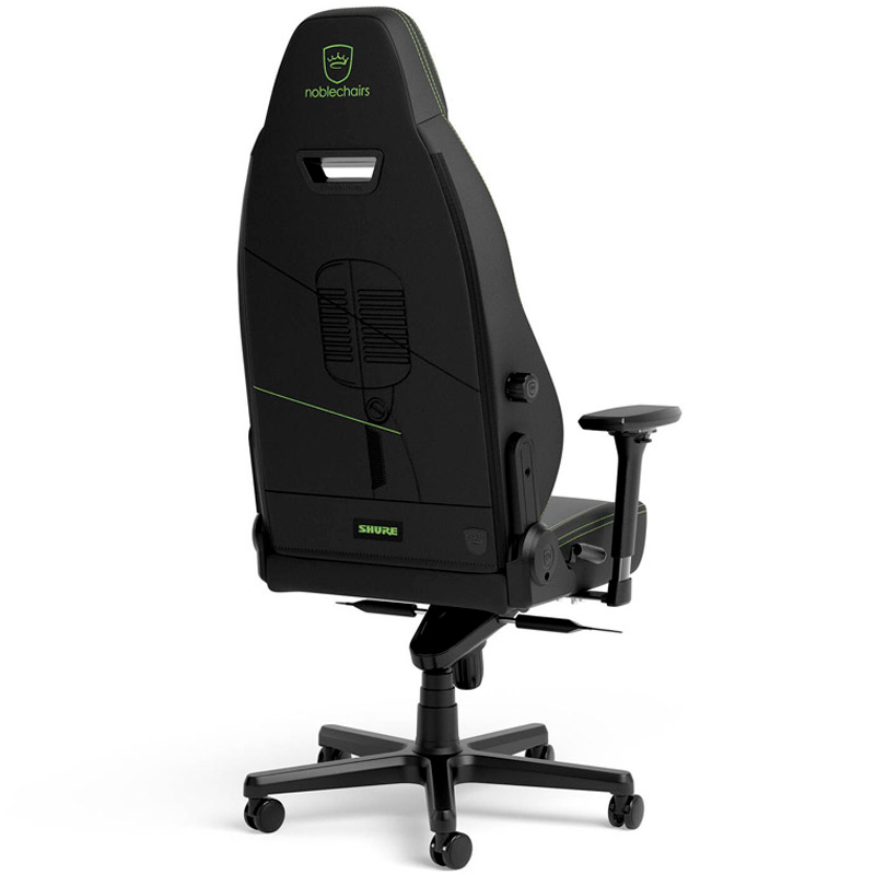Silla Gaming noblechairs LEGEND Shure Edition Cuero Sintético y Velour Gris/Negra