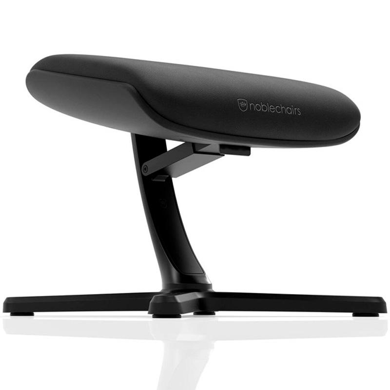Reposapiés noblechairs Footrest V2 Black Edition Cuero Sintético De Alta Tecnología Negro