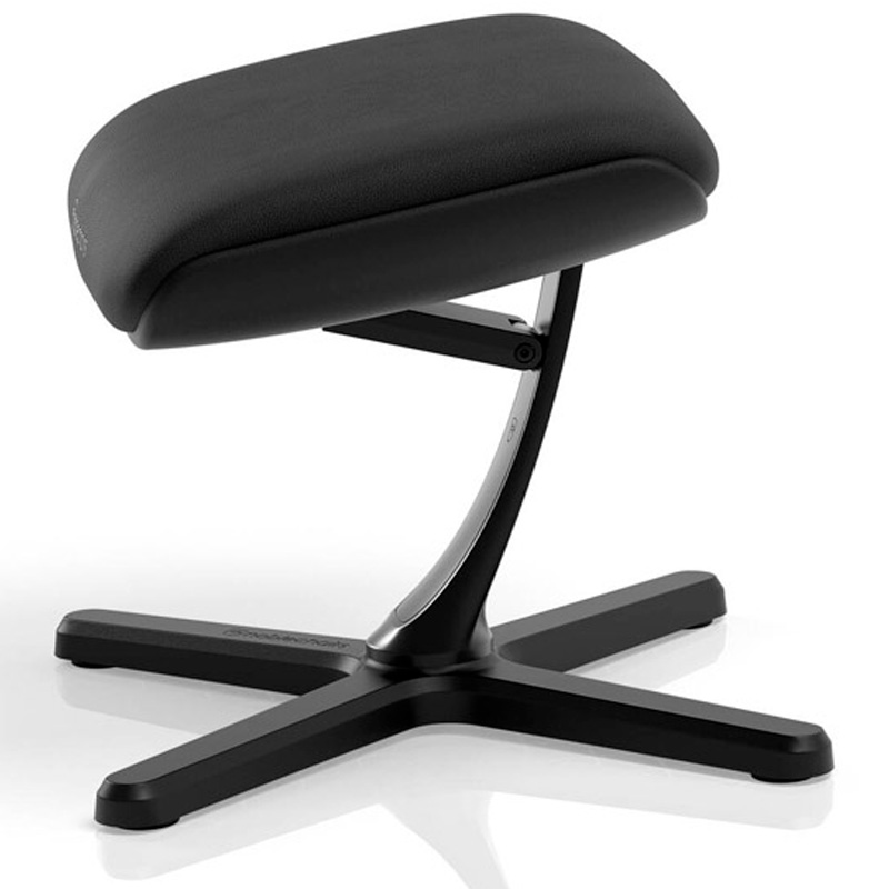 Reposapiés noblechairs Footrest V2 Black Edition Cuero Sintético De Alta Tecnología Negro