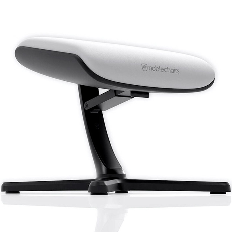 Reposapiés noblechairs Footrest V2 White Edition Cuero Sintético De Alta Tecnología Blanco/Negro
