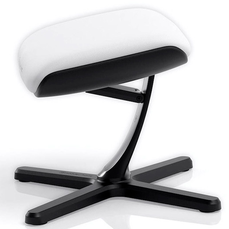 Reposapiés noblechairs Footrest V2 White Edition Cuero Sintético De Alta Tecnología Blanco/Negro