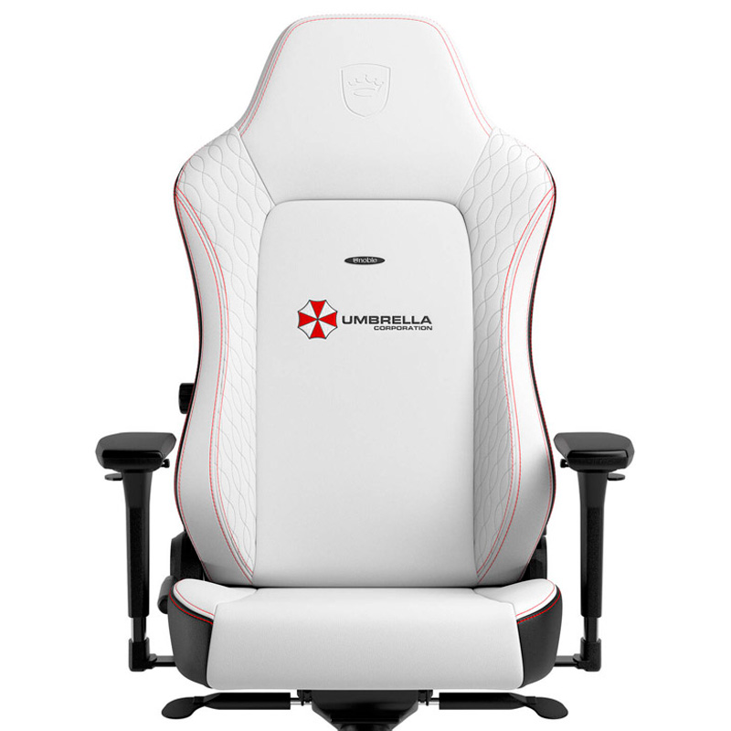 Silla Gaming noblechairs HERO Resident Evil Umbrella Edition Cuero Sintético De Alta Tecnología Blanco/Negro
