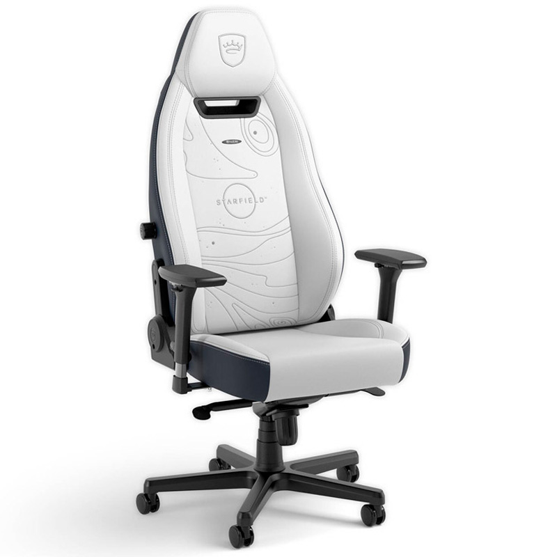 Silla Gaming noblechairs LEGEND Starfield Edition Cuero Sintético Y Vinilo Blanco/Azul