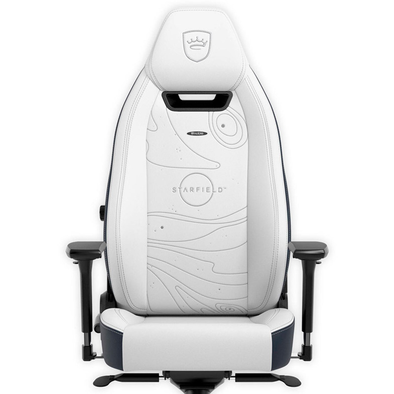 Silla Gaming noblechairs LEGEND Starfield Edition Cuero Sintético Y Vinilo Blanco/Azul