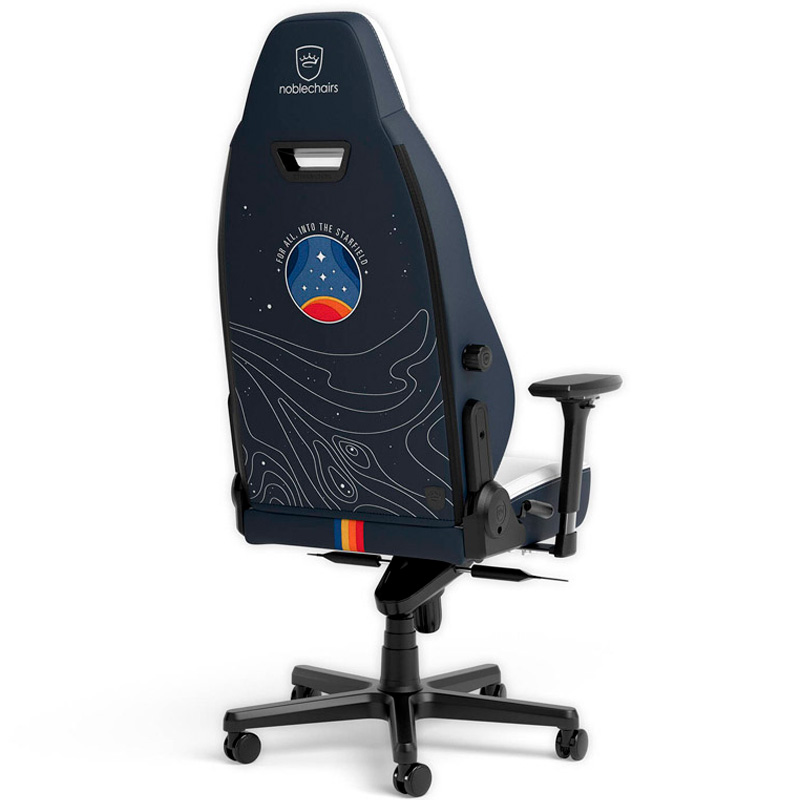 Silla Gaming noblechairs LEGEND Starfield Edition Cuero Sintético Y Vinilo Blanco/Azul