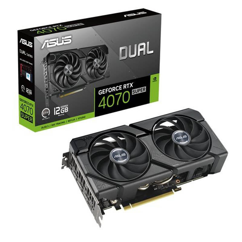 Tarjeta Gráfica Asus Dual GeForce RTX 4070 SUPER EVO 12GB GDDR6X DLSS3 -
