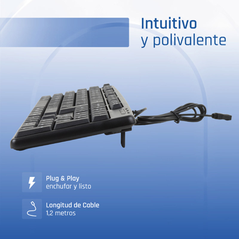 Teclado iggual CK-STANDARD-105T ISO-ES 105 Teclas Silencioso Cable 1.2m Windows/macOS/Linux Negro