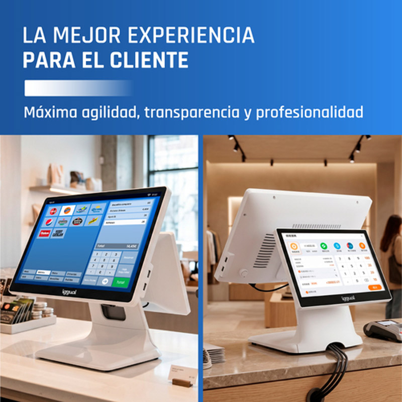 TPV iggual Dual 15.6 pulgadas FHD + 11.6 pulgadas HD Intel Core i5-8350U 8GB 256GB Táctil Wi-Fi W11P Blanco