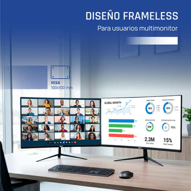 Monitor iggual ML27SDP 27 pulgadas FHD IPS 120Hz 1ms VGA HDMI 1.4 DisplayPort 1.2