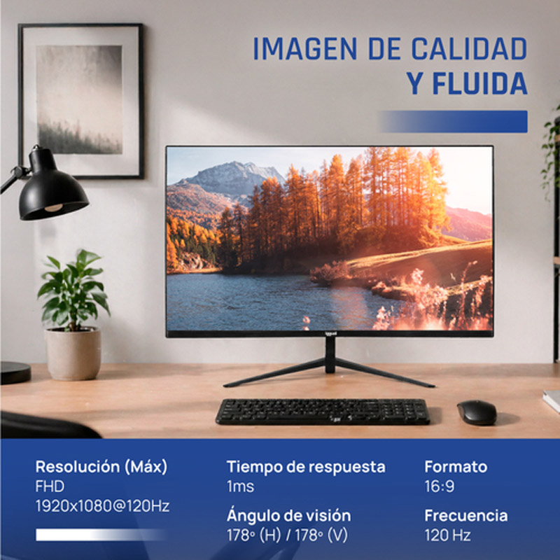 Monitor iggual ML27SDP 27 pulgadas FHD IPS 120Hz 1ms VGA HDMI 1.4 DisplayPort 1.2