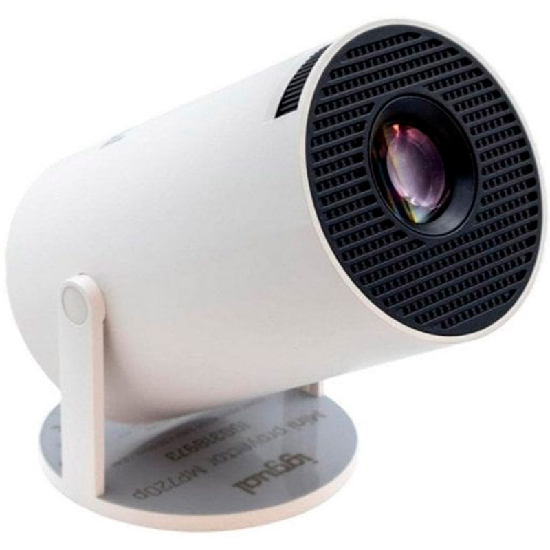 Pack  iggual IGG319871 Proyector Portátil MP720p + Pantalla De Tela 100 pulgadas Wi-Fi 6 BT 5.0 Blanco