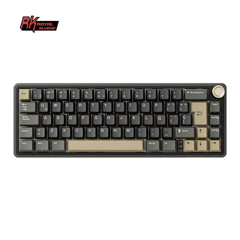 Teclado Gaming Royal Kludge RKR65 ISO-ES Hot-Swappable Switch Chartreuse Phantom -