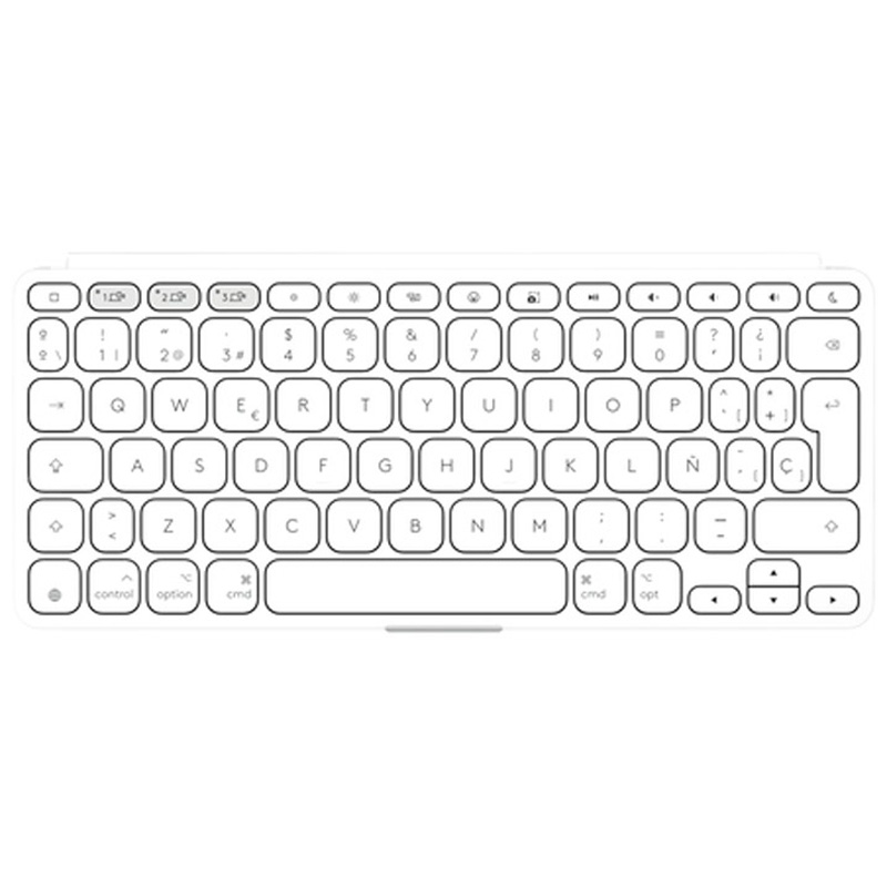 Teclado Logitech Keys-To-Go 2 Multidispositivo (iPadOS/iOS/macOS) Bluetooth Para Apple Gris Pálido