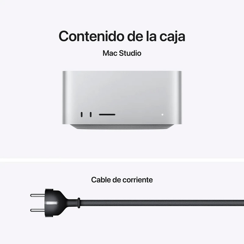 Mini PC Apple Mac Studio M5 Max CPU De 18 Núcleos GPU De 32 Núcleos 36GB 512GB macOS Plata