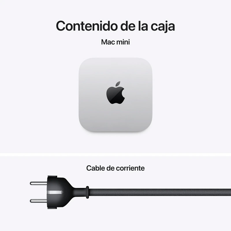Mini PC Apple Mac Mini M6 CPU De 12 Núcleos GPU De 12 Núcleos 24GB 512GB macOS Plata