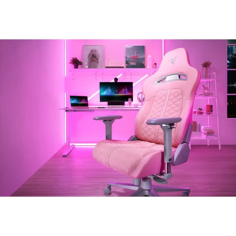 Silla Gaming Razer Enki Quartz Rosa