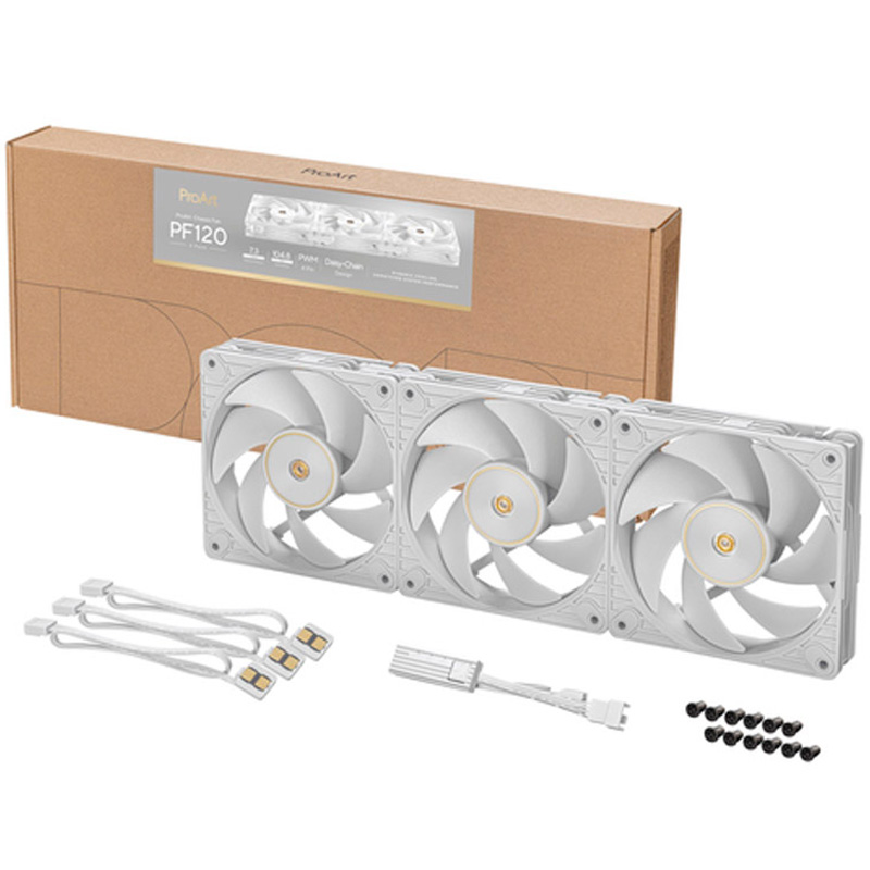 Ventilador Asus ProArt PF120 PWM 120mm Triple Pack Blanco